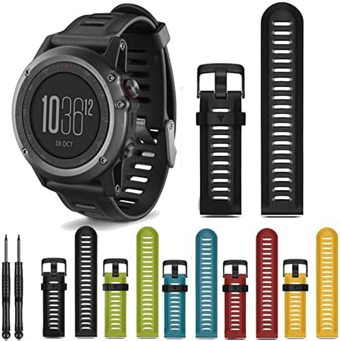 Vevel 26mm Fashion Outdoor Sport Watch Band Strap for Garmin Fenix ​​7x Fenix3 Relógio de silicone com ferramentas