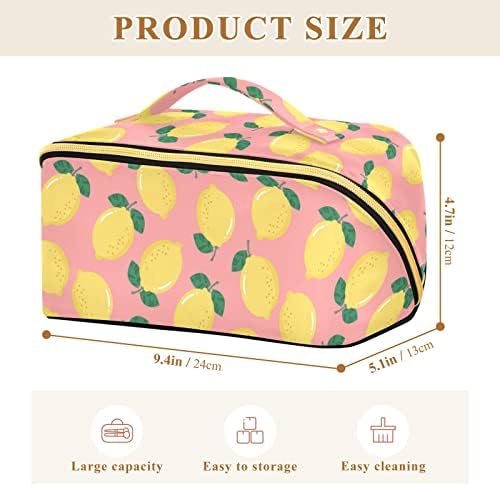 Bolsa de cosméticos orgânicos para mulheres de viagem com alça portátil Multi-funcional bolsa de higiene saco de zíper de zíper