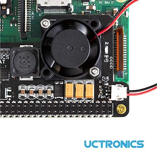 Uctronics para Raspberry Pi 4 Poe Hat com ventilador de refrigeração, mini Power Over Ethernet Board para Raspberry Pi 4 B,