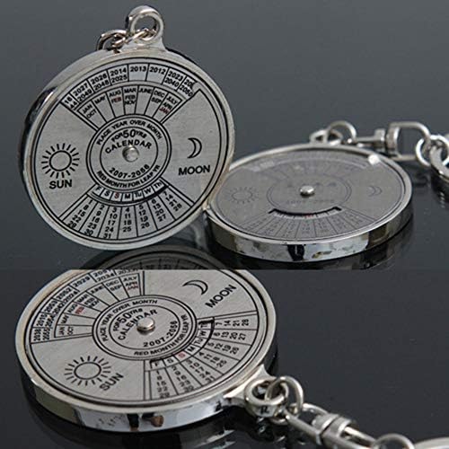 Czdyuf 50 anos de calendário -chave Mini Metal Ring Compass Keyring Keyfob Caminhando Ferramentas de sobrevivência de esportes