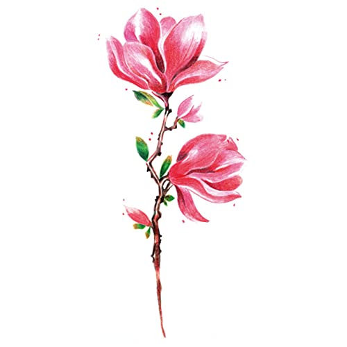Adesivos de flores coloridos de tinta Belas adesivos de braço de flor de clavícula de clavô