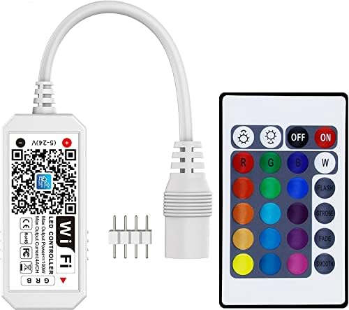 TOPXCDZ WIFI LED sem fio Smart Controller Alexa Google Home IFTTT Compatível, Trabalhando com Android, sistema iOS, RGB COB