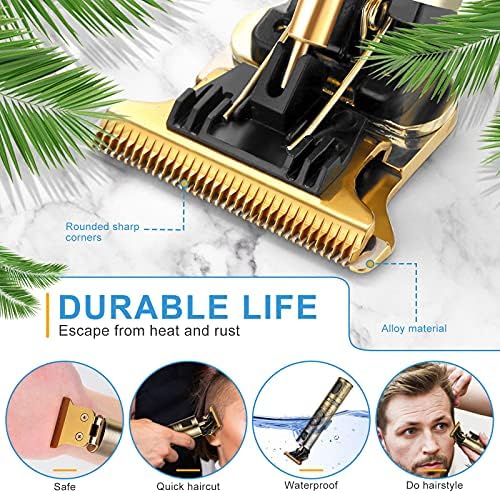Pynogeez Helless Helfles Clippers for Men Trimmer profissional LCD Display 0mm Mm Baldheaded Clippers para homens de corte de cabelo