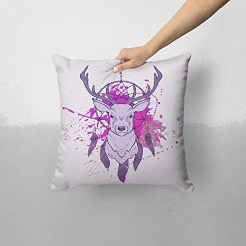 Iirov Purple Deer Runner Dreamcatcher - Decoração decorativa personalizada Casa de casas em casa ou ao ar livre Tampa de travesseiro