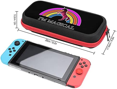 Caixa de transporte de arco -íris de unicórnio mágico para trocar bolsa de armazenamento portátil de deslocamento portátil para acessórios e jogos