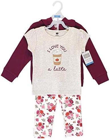 Hoodie de algodão, algodão do bebê do bebê unissex do Hudson, traje ou tee de camiseta e calça
