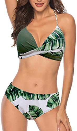 MSAIKRIC MULHERES 2 peças conjuntos de maiôs Triângulo Cross Bikini Suit de mulher Bandagem Retropfits retro push up