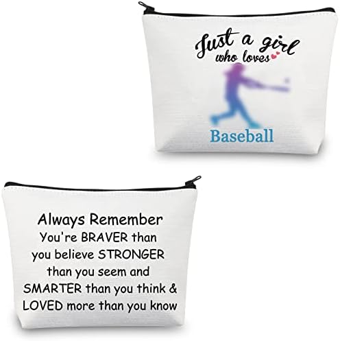 CMNIM Baseball Girl Gifts Baseball Girl Makeup Bag apenas uma garota que adora o Baseball Cosmetic Bag Baseball Gifts Gifts