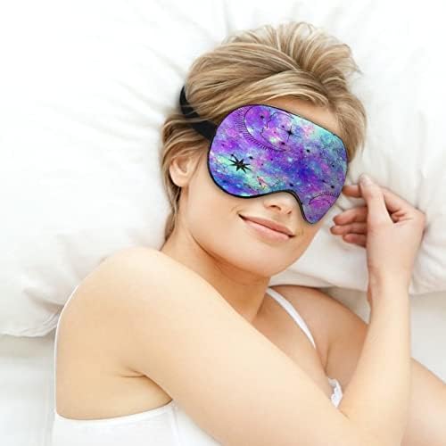 Astrológica da galáxia Print Sleeping Blacefold Mask