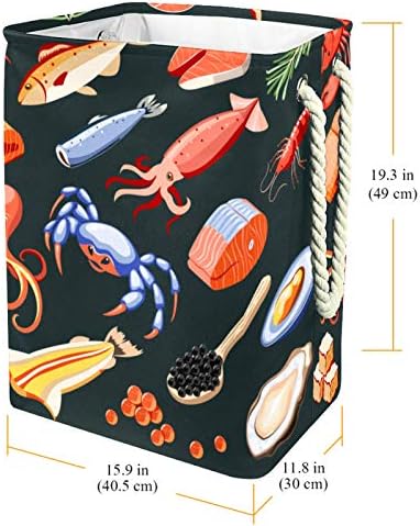 Cestas de lavanderia de salmão de salmão Deyya cestam de altura contornável para crianças adultas meninos adolescentes meninas em quartos banheiro 19.3x11.8x15.9 em/49x30x40.5 cm