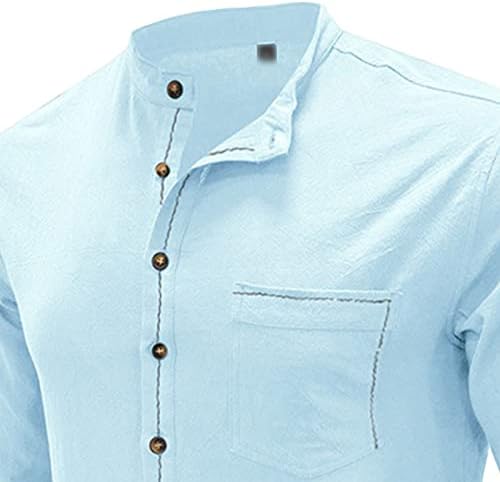Jeke-DG Shacket Breathable plus sizes tops de cor sólida roupas de linho de algodão folgadas camisetas casuais de camisa casual