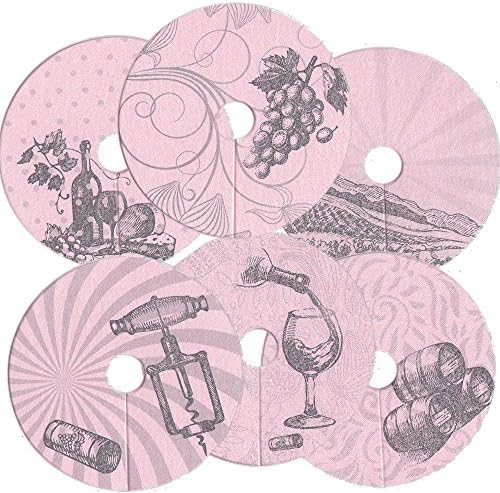 12pc Tags de vidro de vinho - a coleção Vinyard