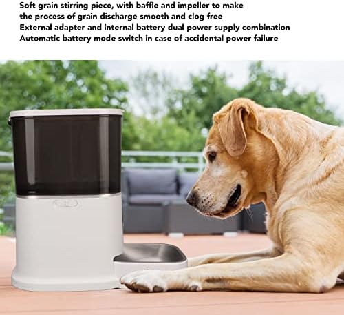 Alimentador de animais inteligentes, 100-240V, máquina automática de alimentação de cães, corpo translúcido destacável, fácil
