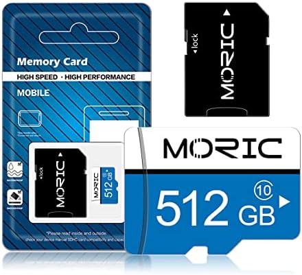 512 GB Micro SD Card de alta velocidade Classe 10 para Nintendo Switch, Android, smartphones, câmeras, tablets e drones