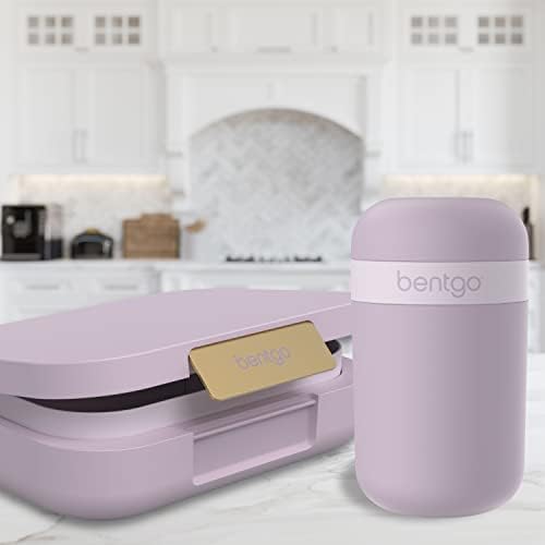 Bentgo® Snack Cup - recipiente reutilizável com design à prova de vazamentos, compartimento de coberturas e tampa de selagem dupla, portátil e leve para o trabalho, viagens, ginásio - lavadora de louça Safe
