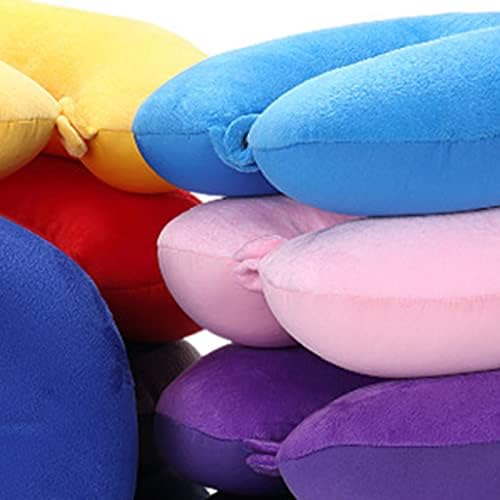 Travesseiro de viagem ERHIGHER Confortável poliéster em forma de U Pillow de viagem de suporte preguiçoso para o dormitório para o design de elementos e decorações de Natal complementam cinza escuro cinza