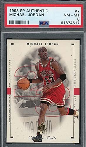 Michael Jordan 1998 Upper Deck SP Cartão de basquete autêntico 7 PSA classificado 8