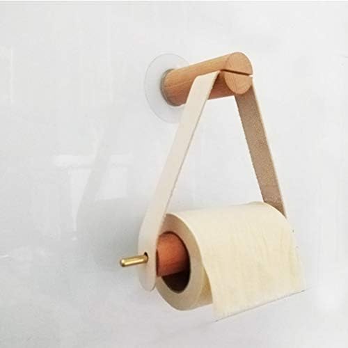 Zldxdp Wood Wood Banheiro de madeira natural Toalheiro Rolo de papel de papel do suporte do papel higiênico Toalheiro