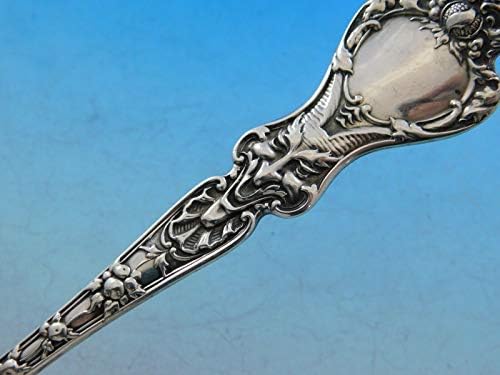 Nuremburgo de Alvin Sterling Silver Asparagus Serving Fork Pierced 9 1/8 Vintage