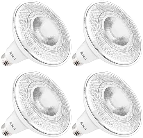 Luz de inundação LED ao ar livre da Sunco, lâmpada LED par38 impermeável, anoitecer para Dawn, 120W equivalente 15W,