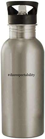Presentes Knick Knack DisRespectability - 20 onças de aço inoxidável garrafa de água, prata