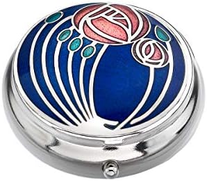 Caixa de comprimidos do Sea Gems em um design Mackintosh Two Roses.