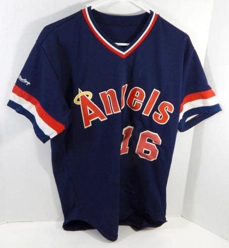 1987 California Angels 16 Game usou Jersey Batting Practice 42 DP22315 - Jerseys MLB usada para jogo MLB