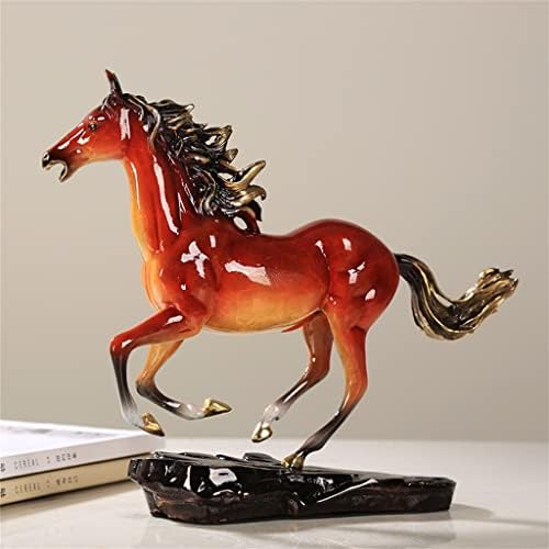 Sdgh Brass Horse Ornament Horse to Success Living Room Wine Decorations Office Desktop Ornaments