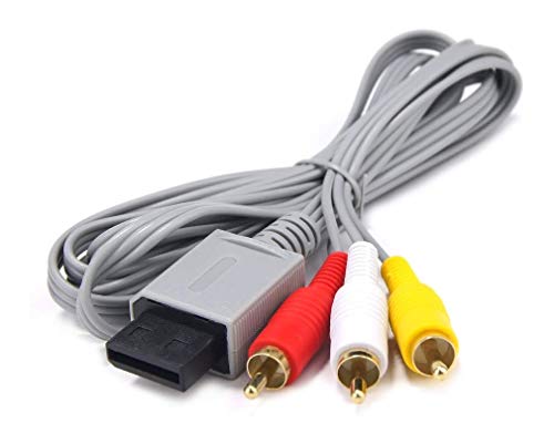 Cabo AV para Wii Wii U, Av Cable Composite Retro Audio Video Standard Cord compatível com Nintendo Wii Wii U