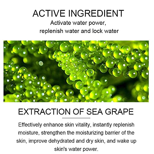 Uva do mar Hotiária Hidratante Soro facial de soro refrescante Limpador encolhido poro de poros de óleo essência de lavagem de face