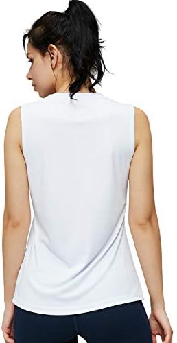 Mier feminina sem mangas Camisas de treino UPF 50 Proteção solar Running Gym Top Top Dry Fit Exercício Tenista Camiseta