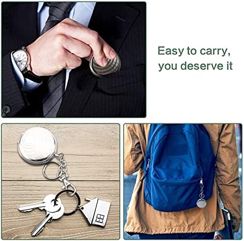 TEMUBAIHUO 4 PCSMINI Keyring portátil de cinzas, mini -cinzas de bolso circular Chavejante com cigarro descanso pequeno e mini -cinztros