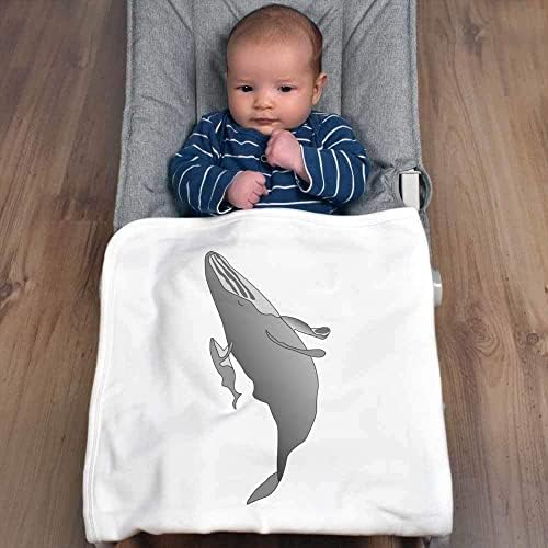 Azeeda 'Whale Whale & Calf' Culgo/xale de bebê de algodão