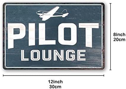 Pilot lounge sinal de aviação Avião ou hangar de avião METAL SIGNIFICAÇÃO SILHO DE RUA RODA OU PLACA DE PLACA DE PLACA DE