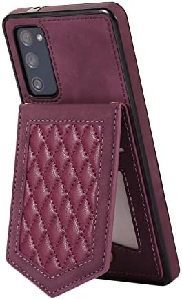 Caixa da carteira xyx para Samsung S20 Fe, Crossbody Strap PU couro RFID Bloqueio de cartão de crédito Caso de cartão de crédito