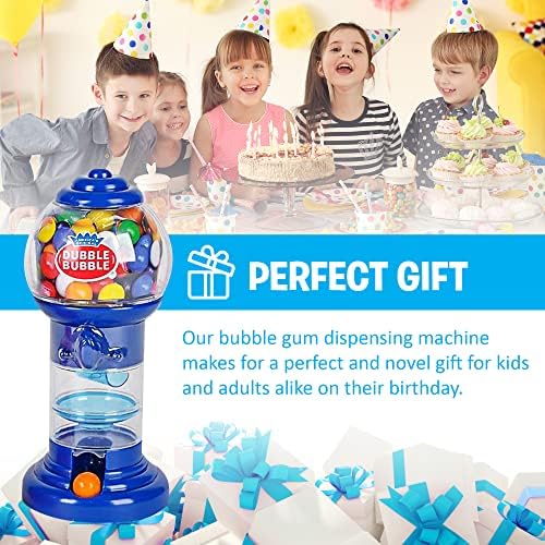 Playo 7.5 Spiral Gumball Machine Toy - Estilo em espiral - Dispensador de doces de estilo girando crianças - festas de aniversário, novidades, favores e suprimentos de festas - Gumballs incluídos