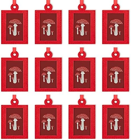 Cogumelos Red Art mini christmas picture ornnings sentindo armações de fotos para festas para festas de casamento presentes