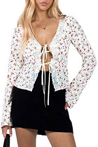 Listrada manga curta feminina renda para cima impressa com mangas compridas emagrecedas de moda de moda feminina de pescoço fino fino