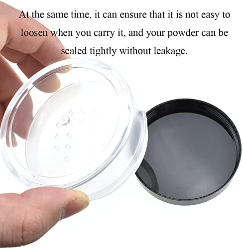 Hahiyo 3pcs 30ml/1 oz de plástico de deslocamento vazio recipiente em pó de pó pequeno pó solto em pó compacto maquiagem jarra cosmética