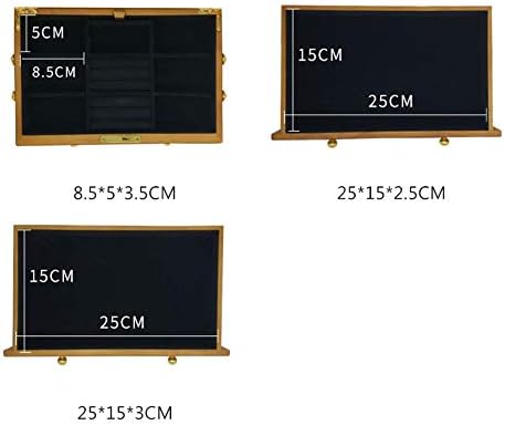 Caixa de jóias QTT Belinha de madeira trava retro Flanela Caixa de armazenamento Jóia Jóia Caixa de jóias Caixa de