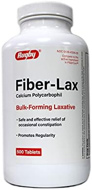 Comprimidos de fibra-lax 500 mg, 500 EA por Rugby Laboratories