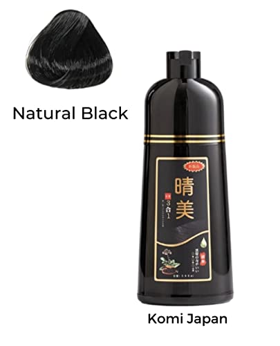 Shampoo de corante Komi para cabelo - dau goi phu bac komi 500ml Japão - cor preto - mua chinh hang tai shop nguyen tuyet