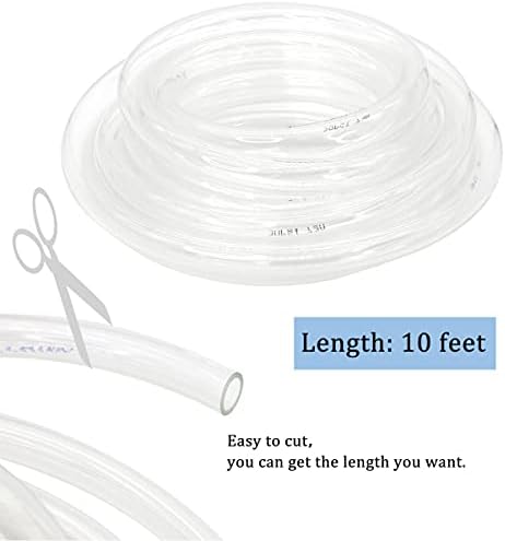 D-Weixin 1 ID × 1 1/4 OD-10 pés de tubulação de vinil clara Mangueira de PVC flexível, sem tóxico, BPA livre, para descarga de
