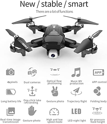 Drone com câmera 4K HD FPV, Gretos de Toys de Controle Remoto para meninos meninas com altitude Hold Hold sem cabeça One Tecla Ajuste Ajuste Ajuste Aeronave de alta definição