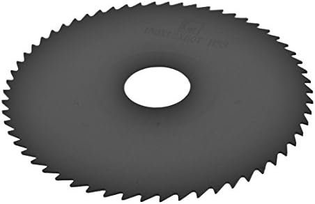 Aexit Black HSS Tool Titular Circular Woodworking 150mm Dia 32mm Diâmetro do orifício Arbo-R de 1,2 mm de espessura 60 dentes de nitreto de nitreto Modelo de lâmina: 66AS590QO296