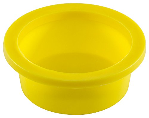 CAPLUGS 99191416 Tampa cônica de plástico e plugue com flange grosso largo WW-1076, PE-LD, CAP OD 4.570 ID do plugue 4.815, amarelo