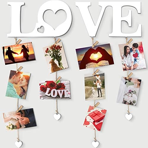 Frames de imagem do dia dos namorados, amor, photo, exibir uma decoração de parede com clipes de cordas de cordas Design de