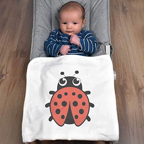 Azeeda 'Ladybug' Cotton Baby Blanket/Shawl