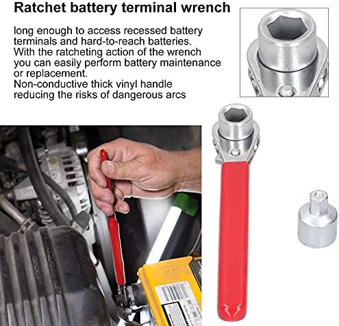 Chave de catraca, fácil de transportar e armazenar Tamanho compacto Ferramenta de substituição de bateria 5/16in 0.4in Terminal da