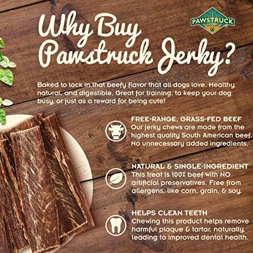 PAWSTRUCK NATURAL DOUTAL DOUTAL CHEWS E TRATOS JERKY PACHORES DOM, PACHES DE CHEW DIGESTÍVEIS 15 PACOTIO